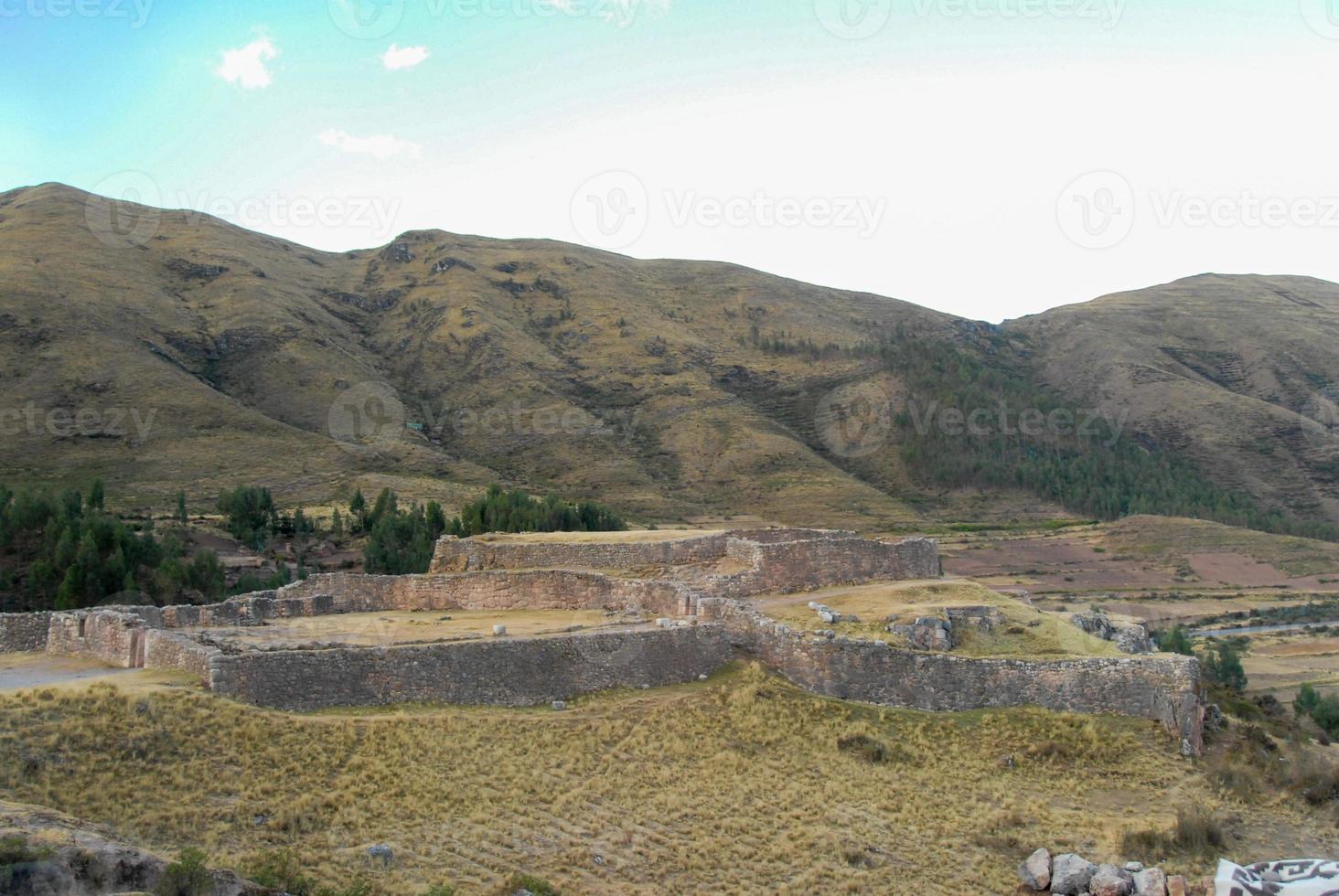 puca pucara, inka ruiner - cuzco, peru foto