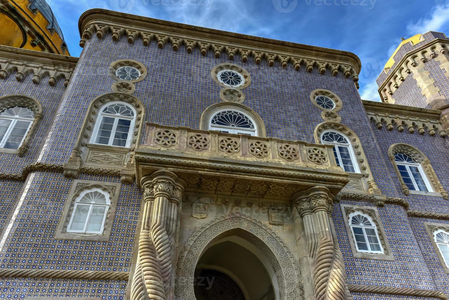 palacio da pena i sintra, lisboa, Portugal, Europa. den är en romantiker slott i sao pedro de penaferrim, i de kommun av sintra, portugal. foto