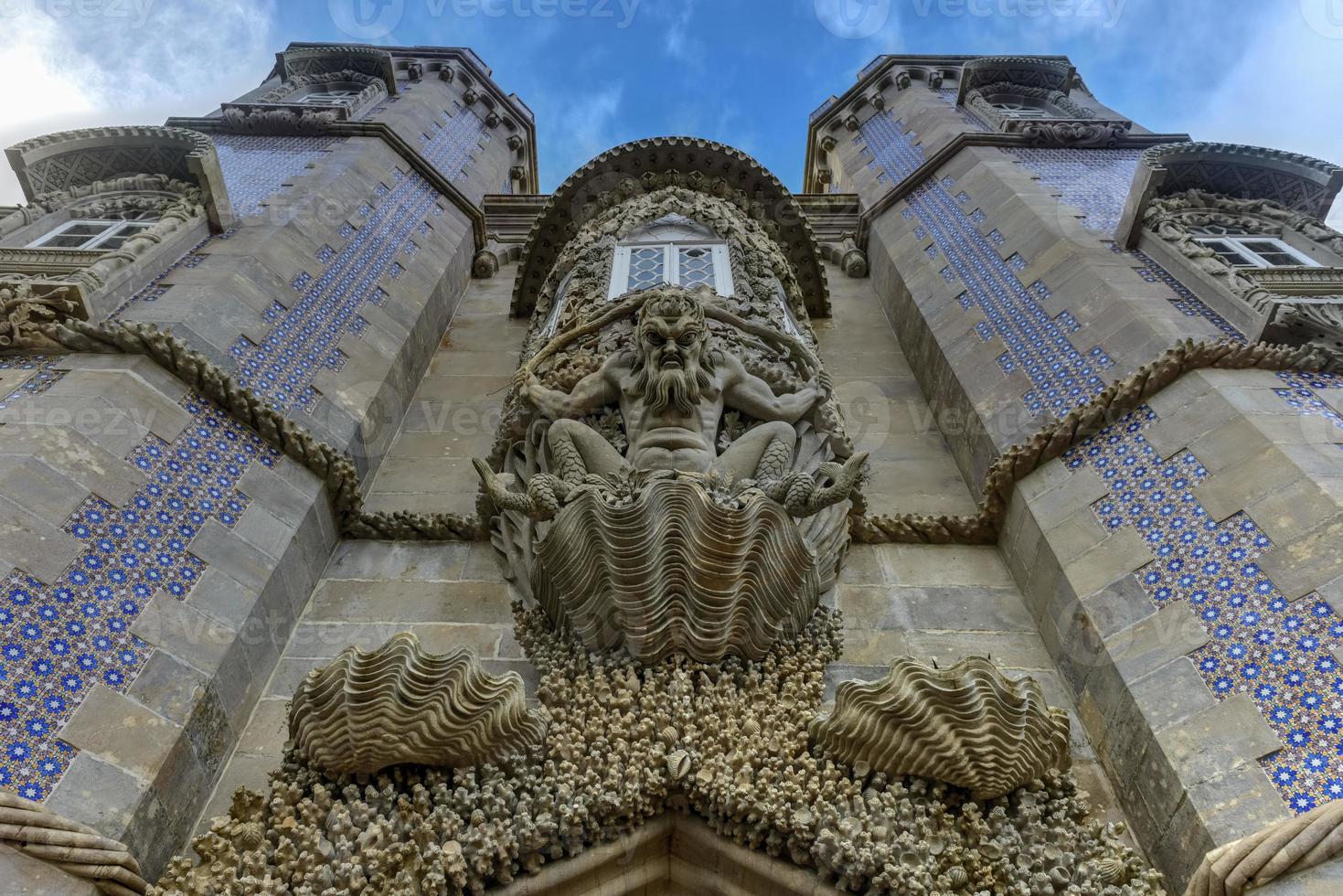 palacio da pena i sintra, lisboa, Portugal, Europa. den är en romantiker slott i sao pedro de penaferrim, i de kommun av sintra, portugal. foto