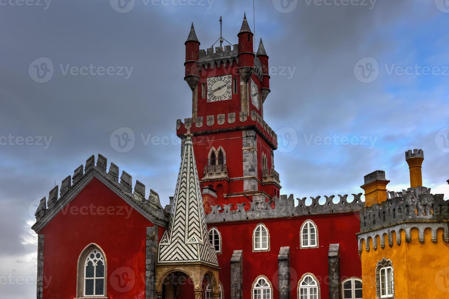 palacio da pena i sintra, lisboa, Portugal, Europa. den är en romantiker slott i sao pedro de penaferrim, i de kommun av sintra, portugal. foto