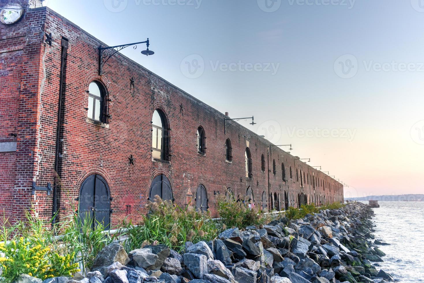 gammal industriell anläggning i de röd krok grannskap av Brooklyn, ny york. foto