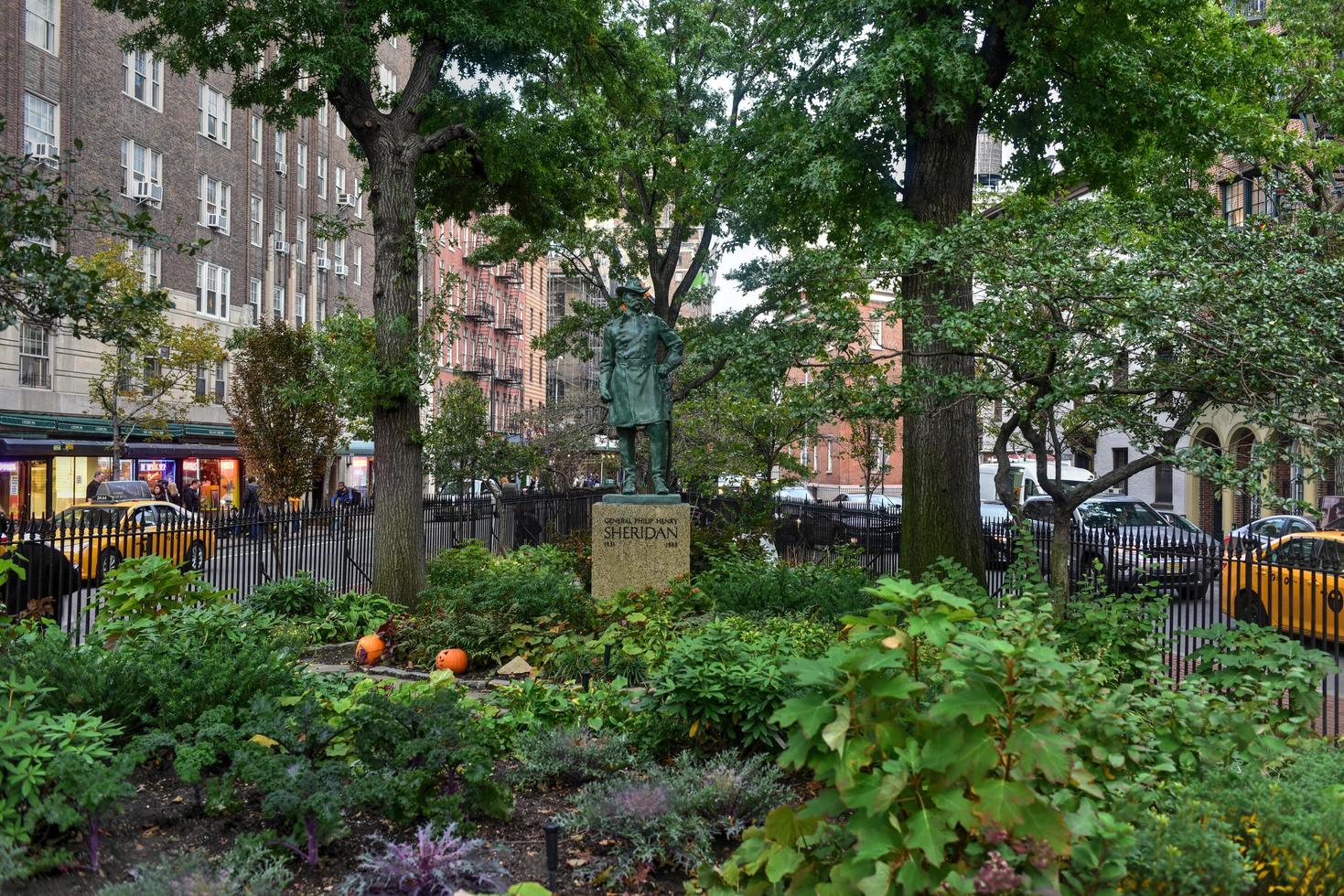 brons skulptur av allmän philip sheridan förbi Joseph pollia, belägen i christopher parkera i manhattan, ny york, 2022 foto