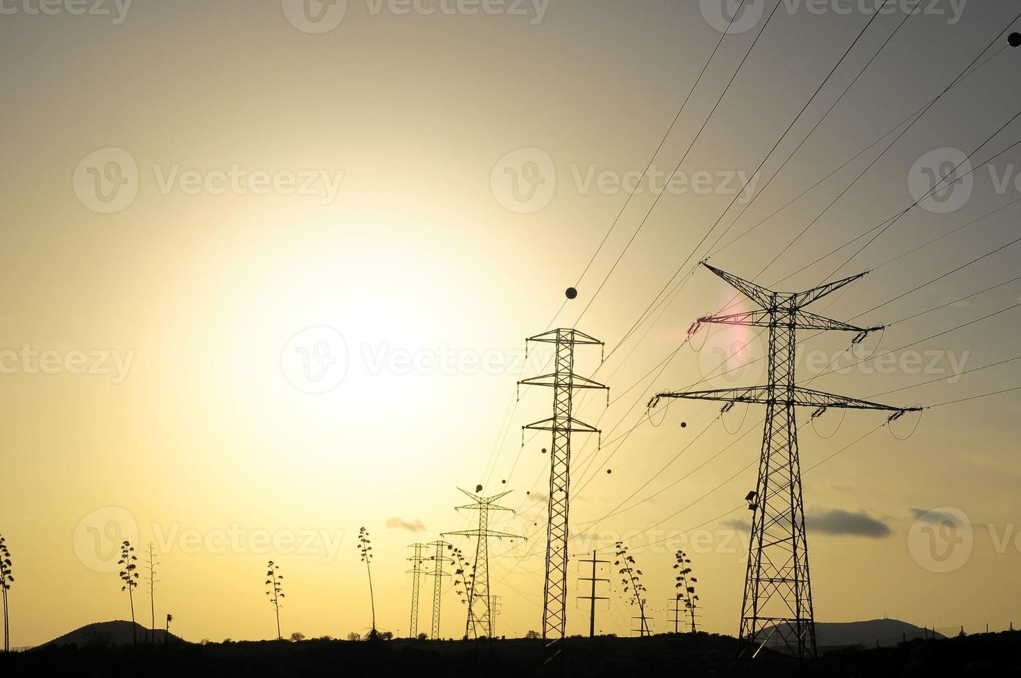 elektrisk kraft linje pylon foto