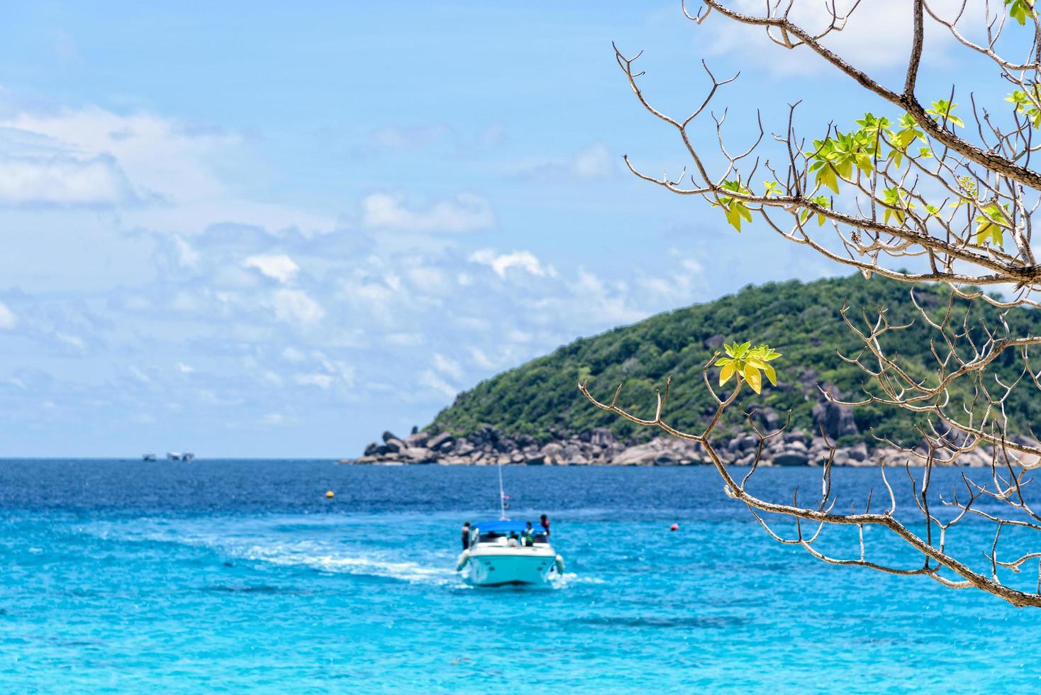 blå hav på similan i thailand foto