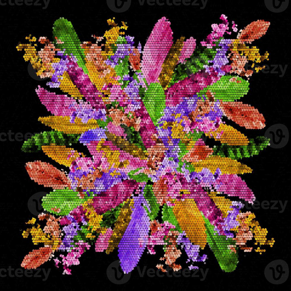 blommig halsduk, abstrakt halsduk, digital målad abstrakt design, färgglad texture.fractal konst.abstrakt textil- design.textil design foto