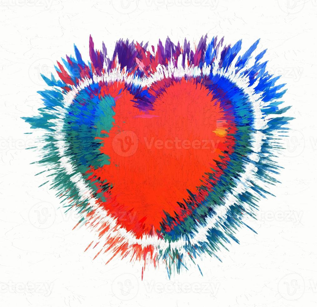 digital illustration romantisk hjärta bakgrund foto