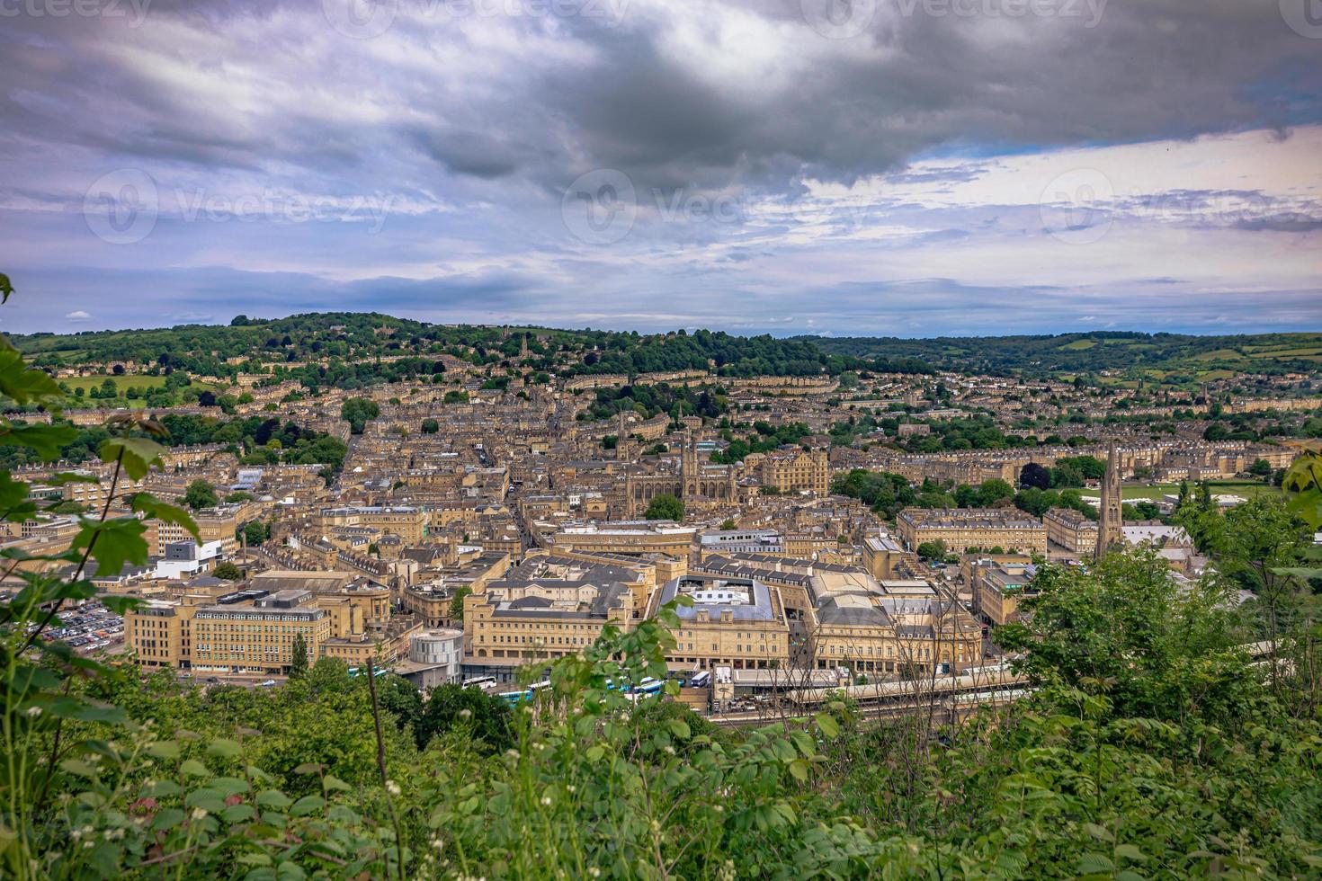 de gammal roman stad av bad, england. foto