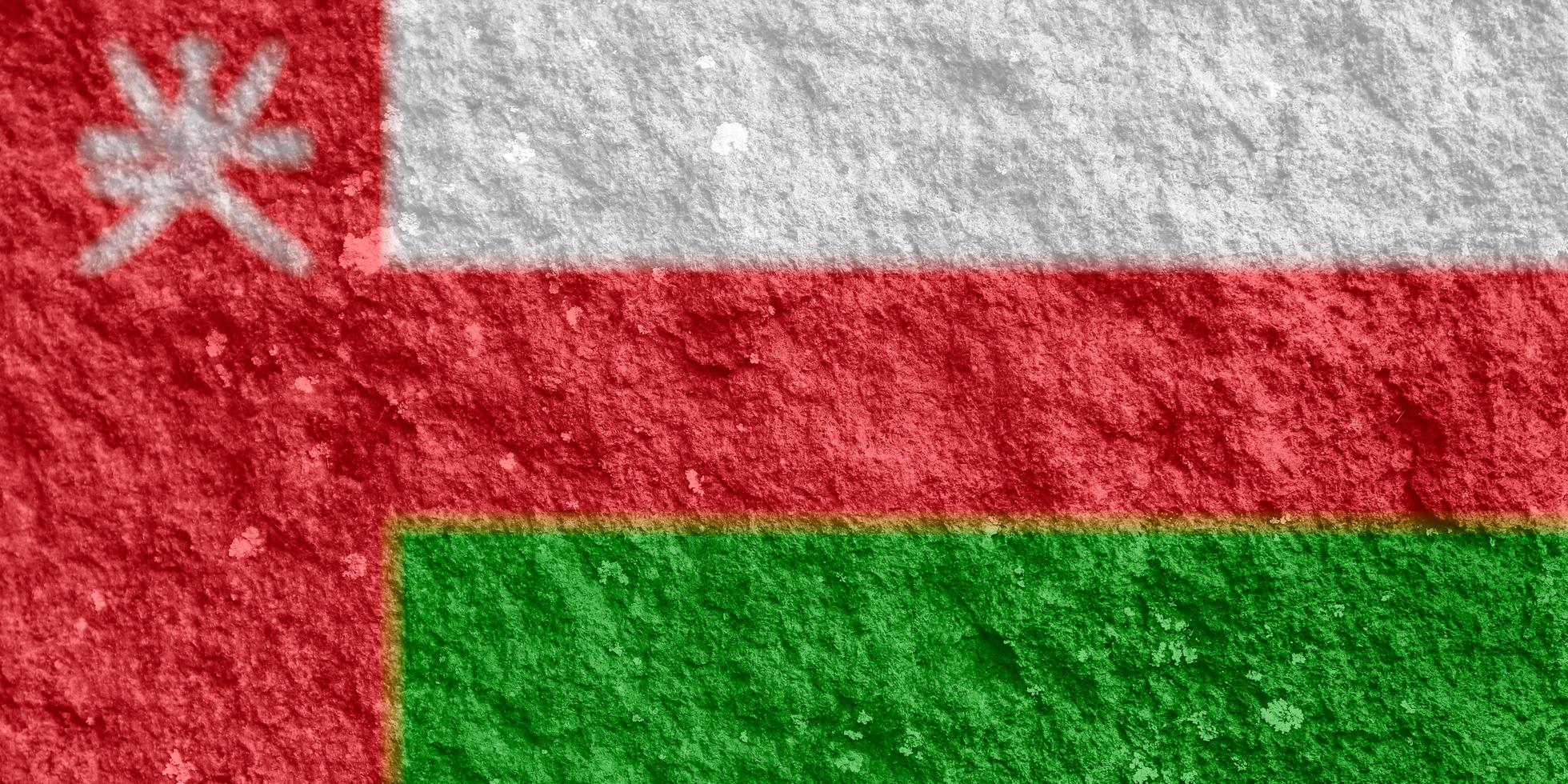 oman flagga textur som en bakgrund foto