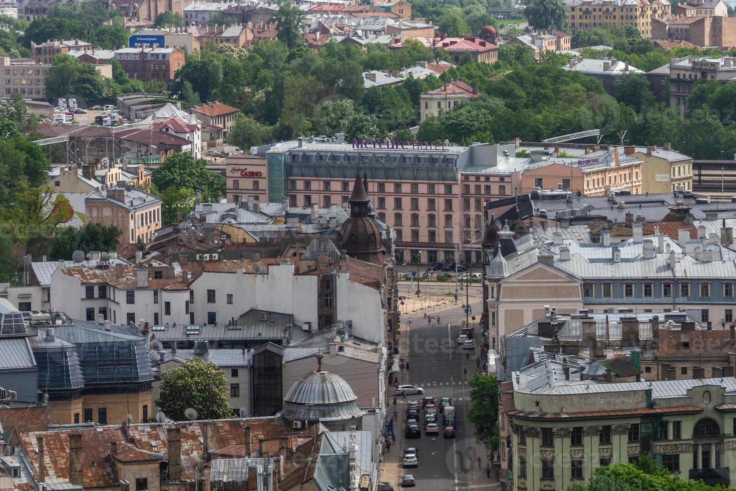 riga från ovan i de sommar foto