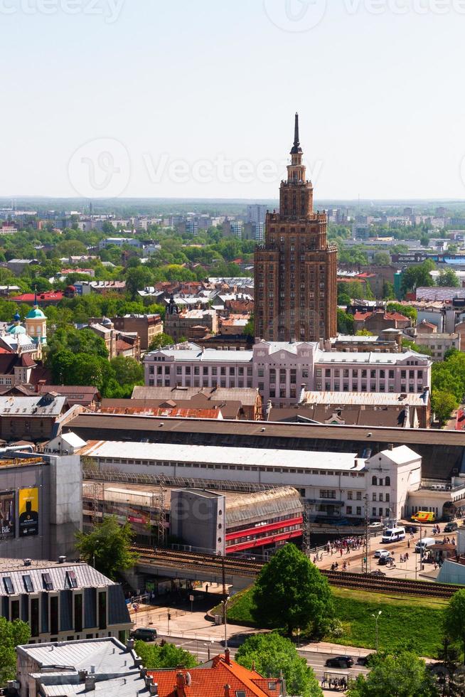 riga från ovan i de sommar foto