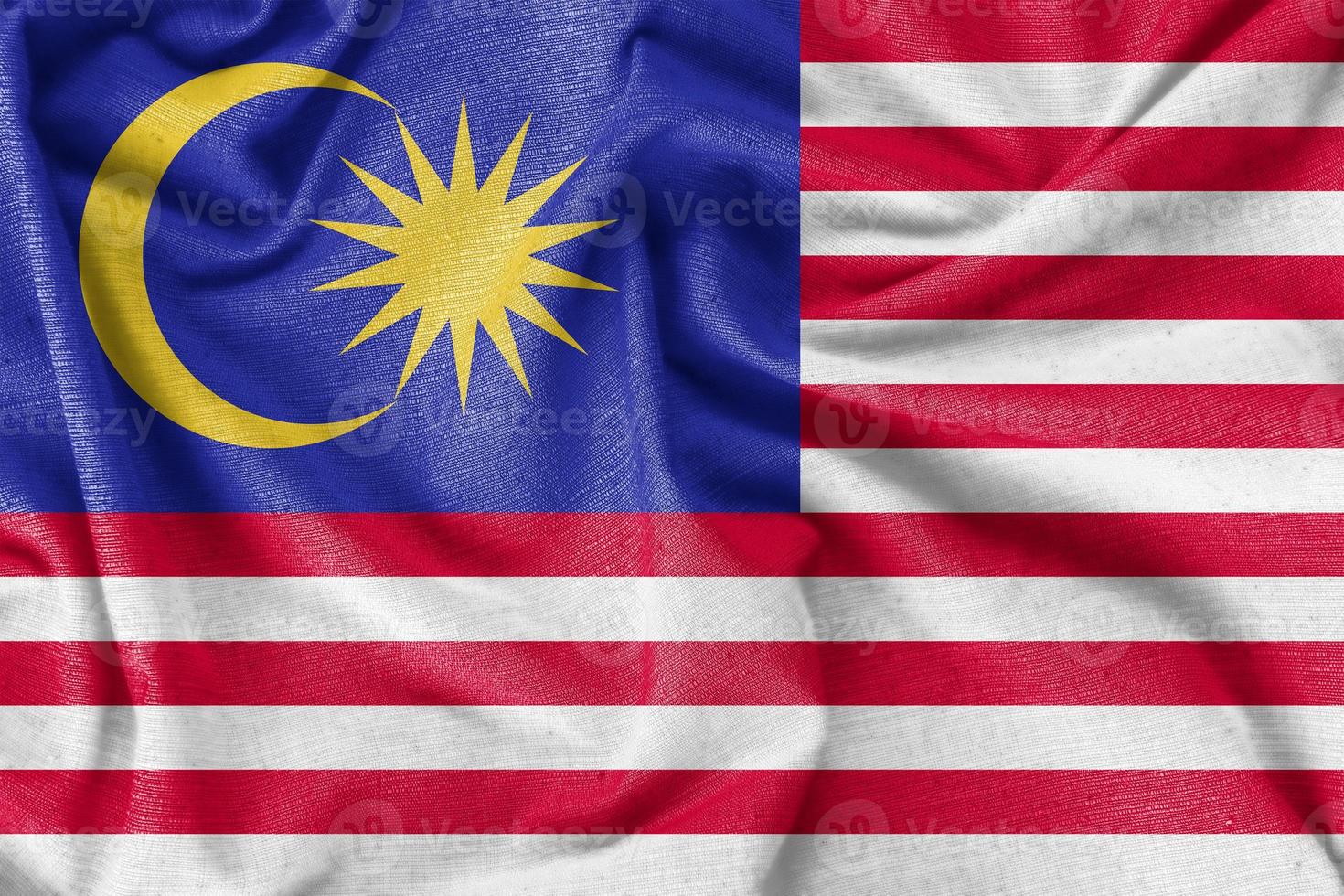 malaysia Land flagga bakgrund realistisk silke tyg foto