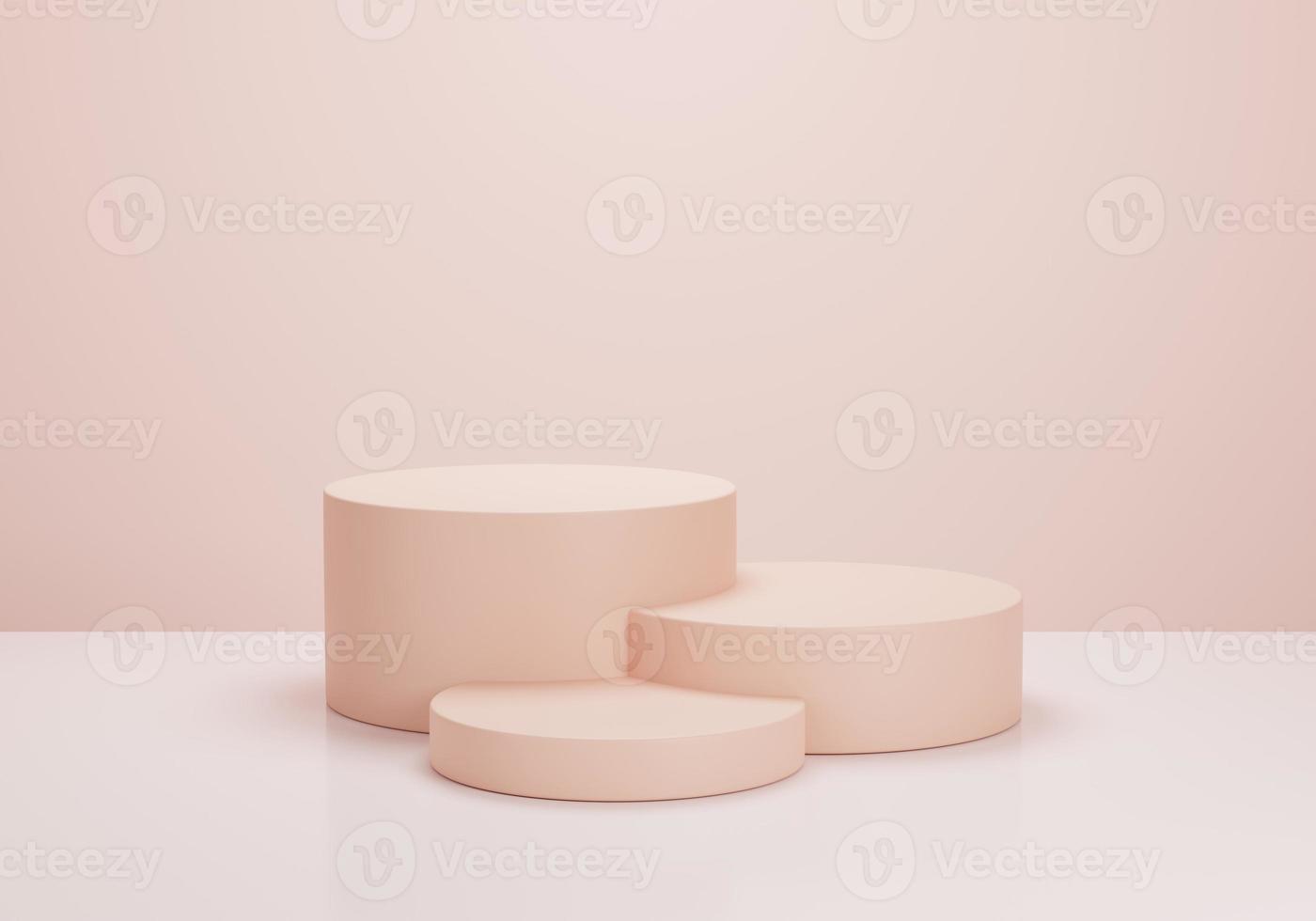 rosa geometrisk 3d produkt visa bakgrund begrepp abstrakt podium cylinder 3d framställa foto