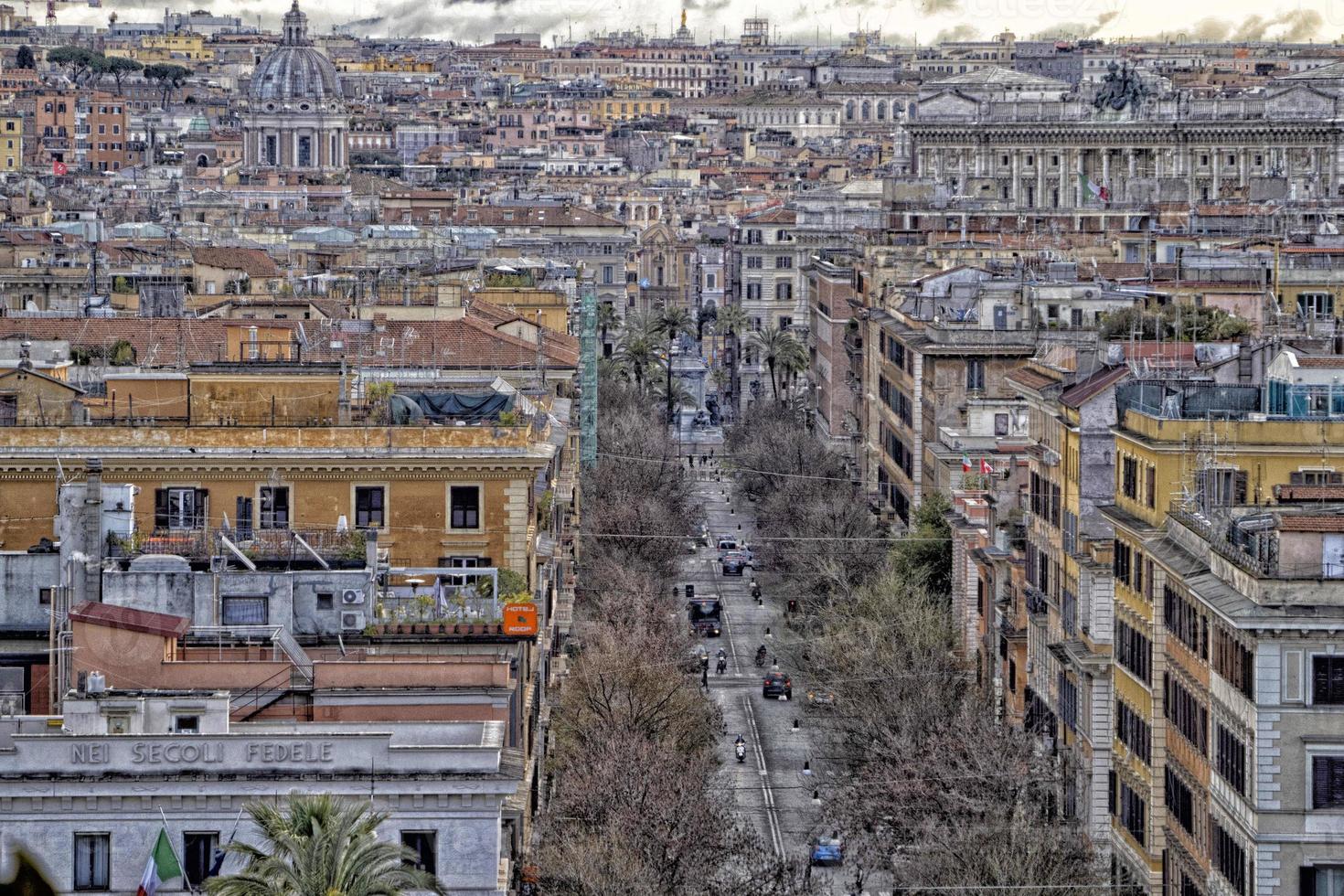 rom antenn panorama från vatican museum terrass foto