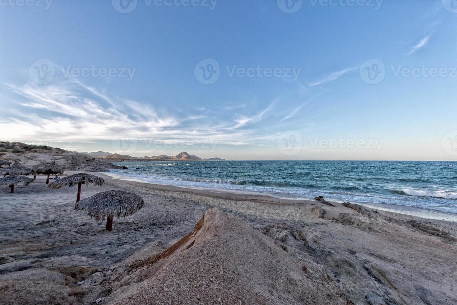 cabo pulmo baja kalifornien nationell parkera panorama foto