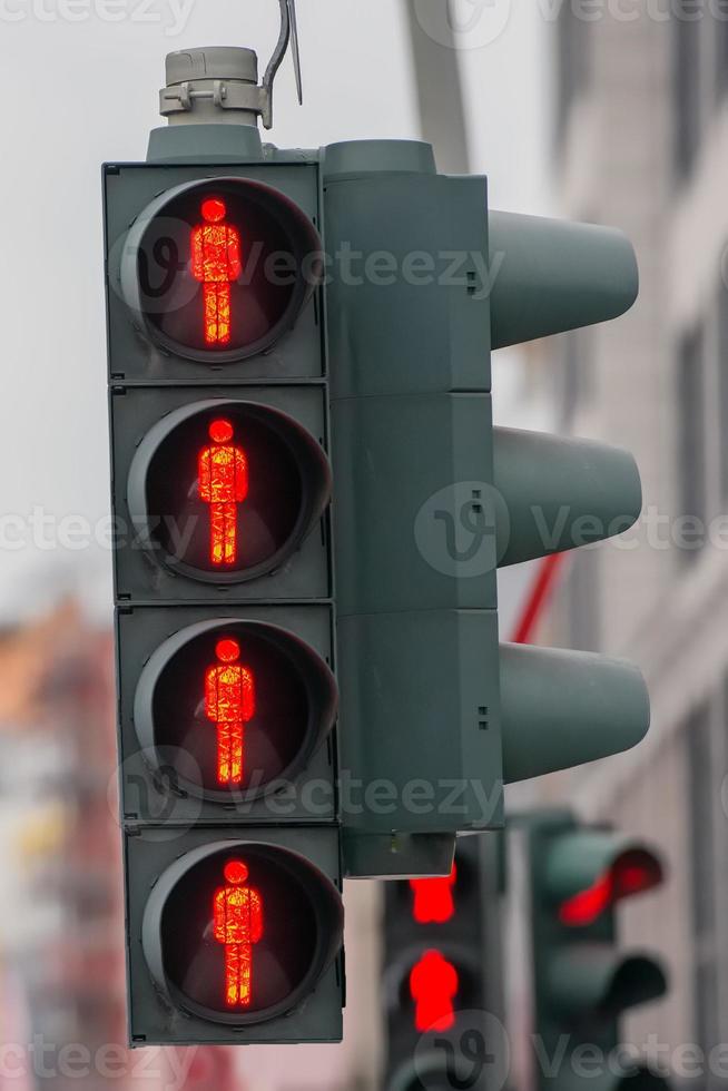 röd ljus fotgängare trafik ljus foto