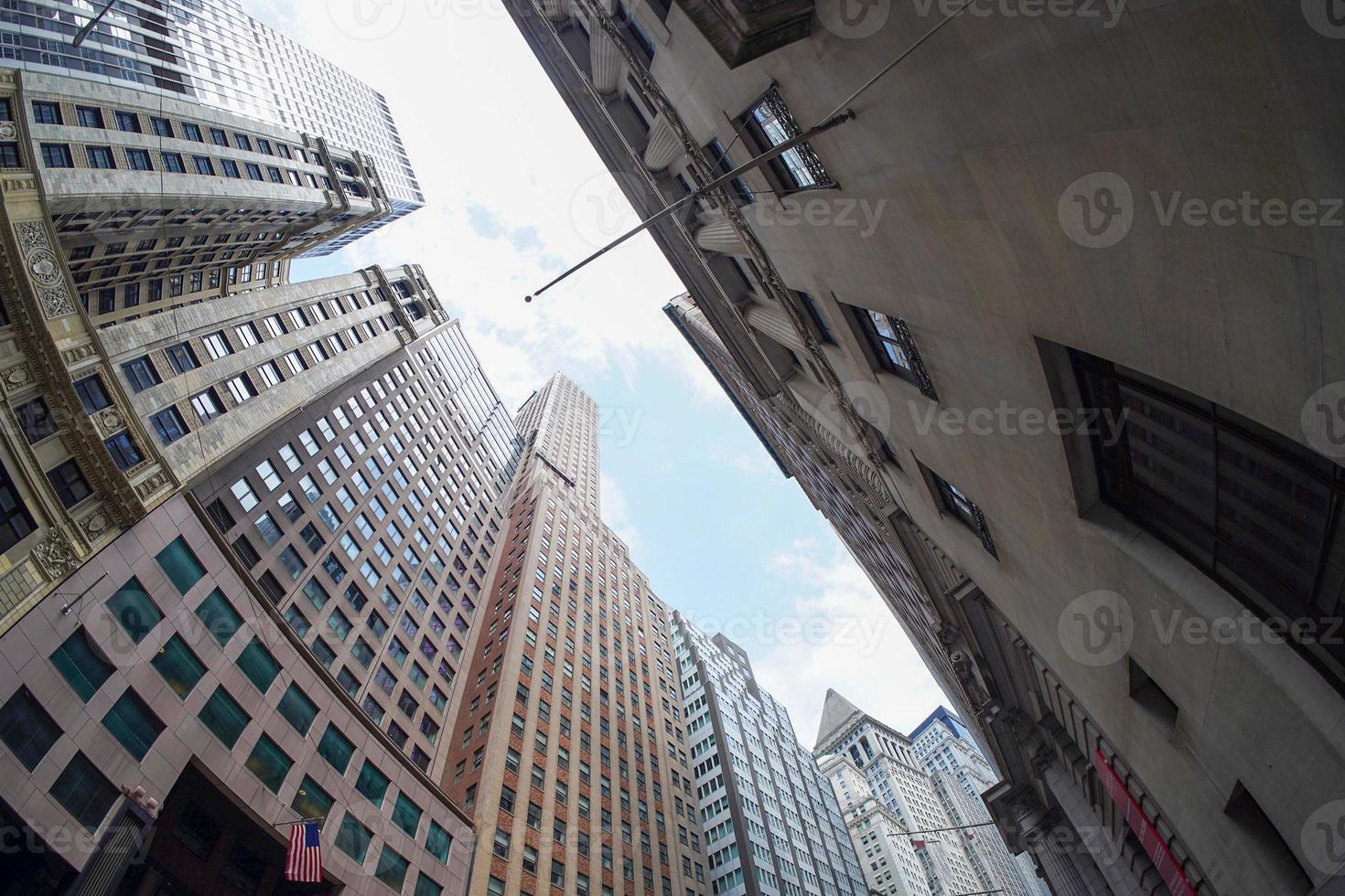 vägg gata byggnad ny york stad manhattan finansiell foto