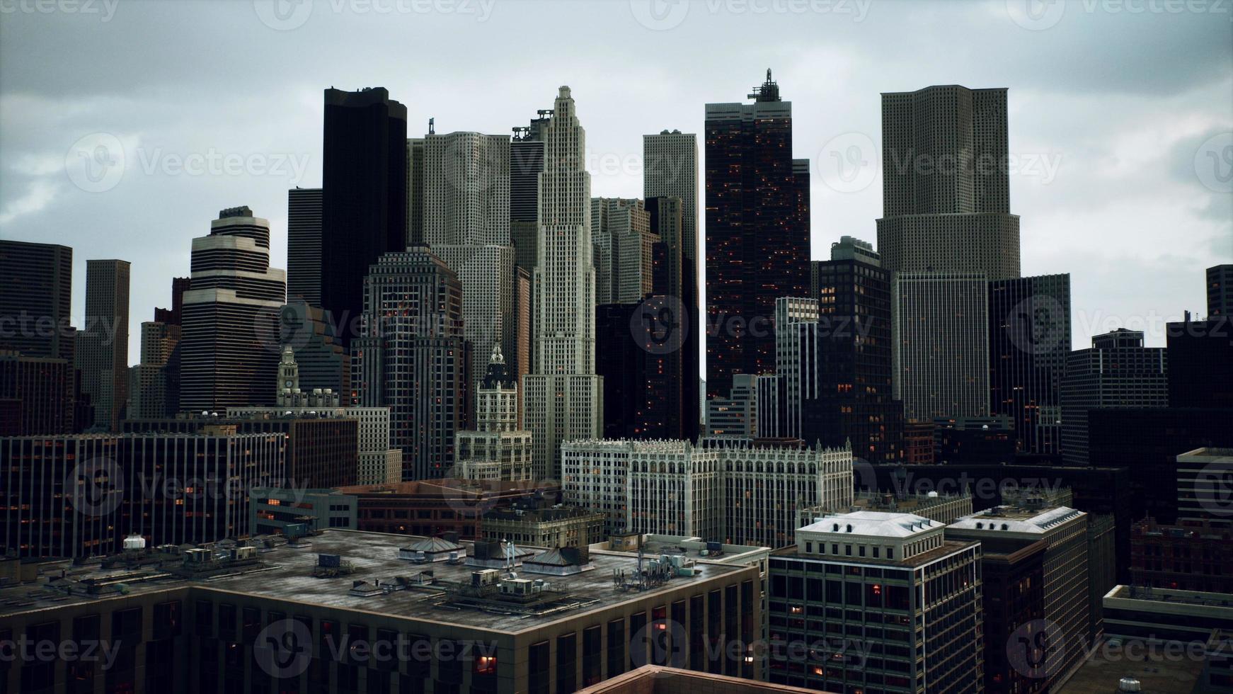 ny york stad horisont med urban skyskrapor foto