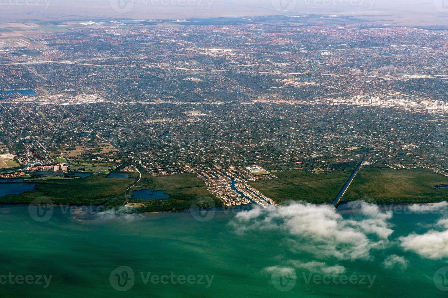 florida miami antenn se panorama landskap foto