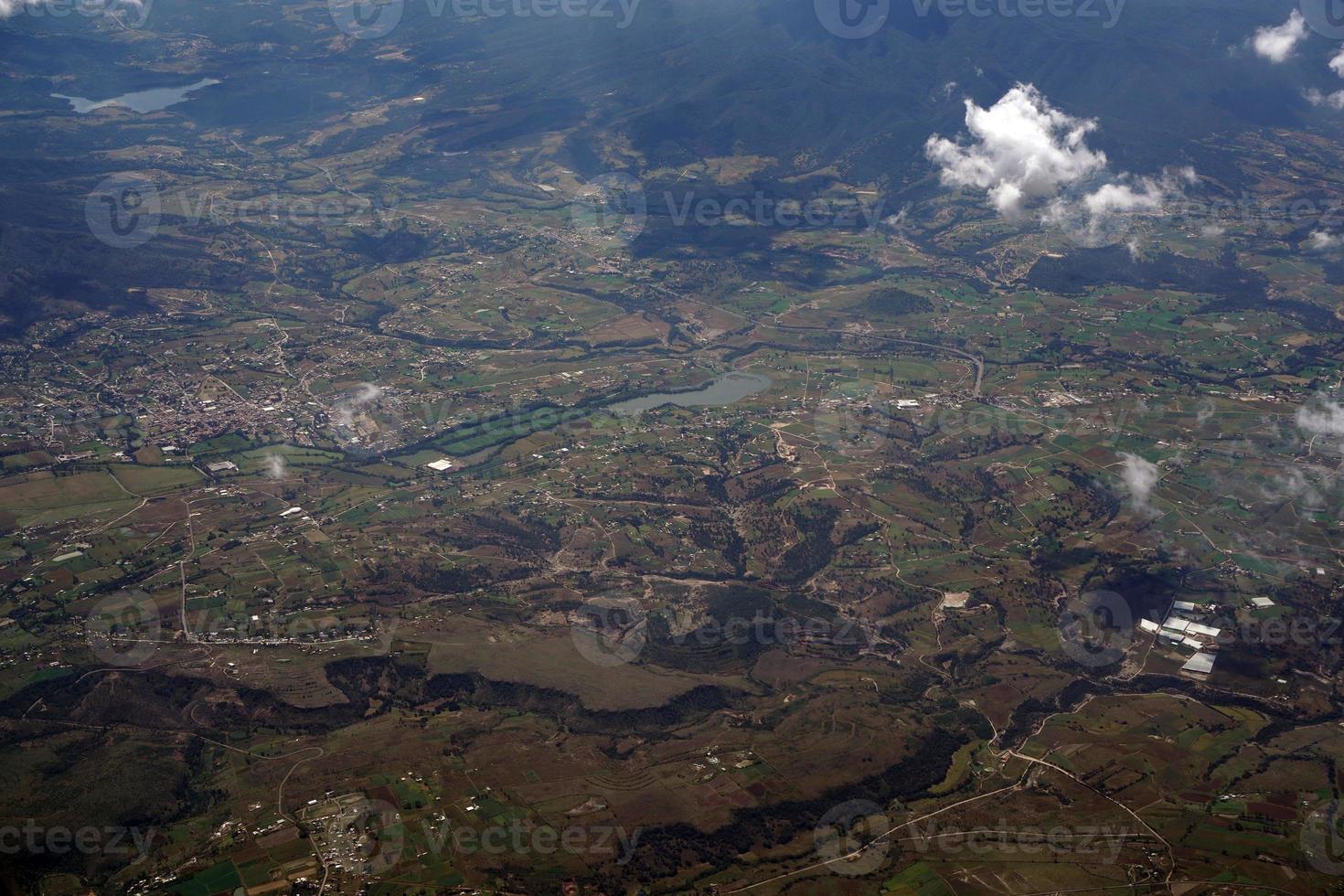 bergen leon guanajuato antenn panorama landskap från flygplan foto