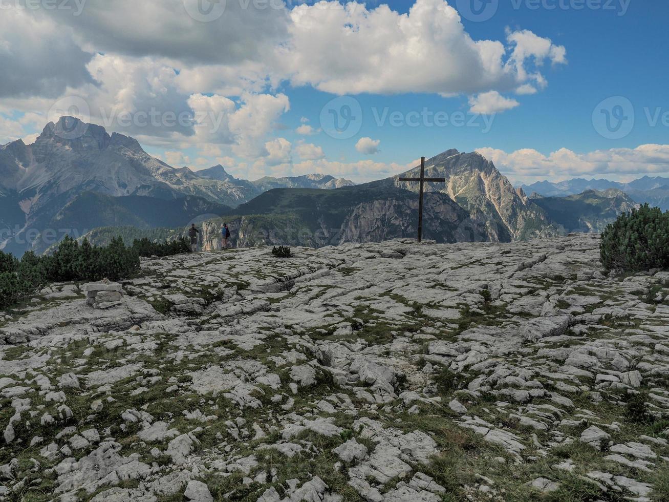 montera piana dolomiter bergen först värld krig banor dike rävhål foto