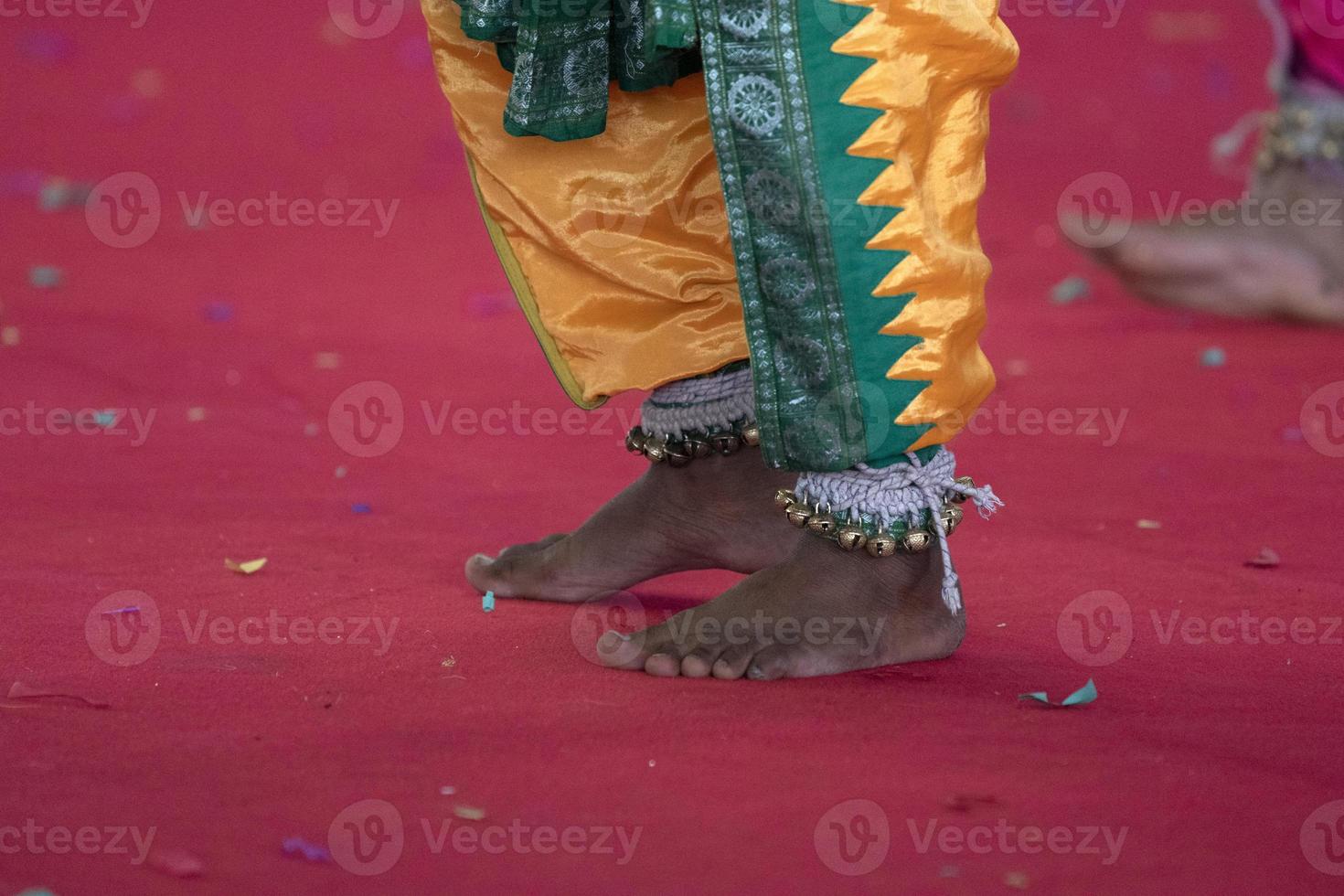 Indien traditionell dansa fot detalj foto