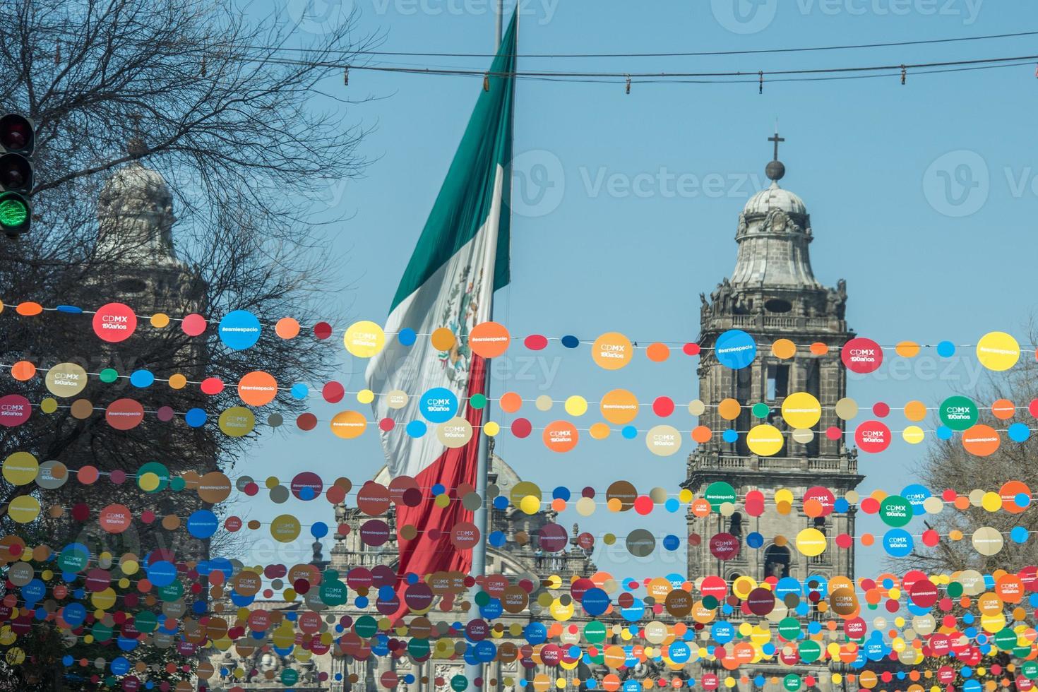 mexico stad, mexico - februari, 9 2015 - mexico stad katedral firande av 180 år foto