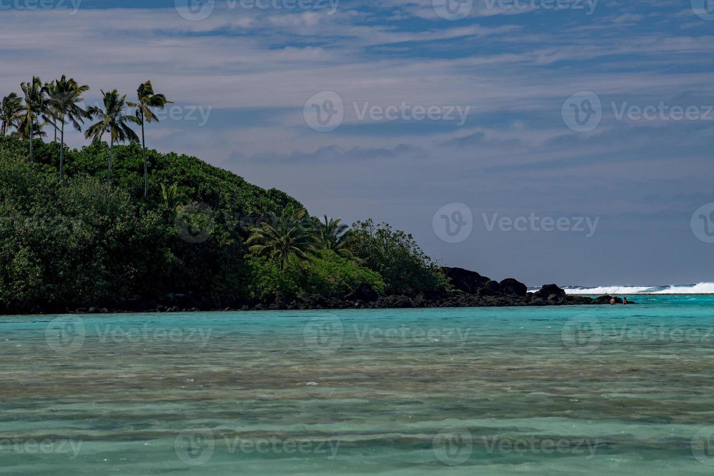 polynesien pacific lagun kristall vattnen foto
