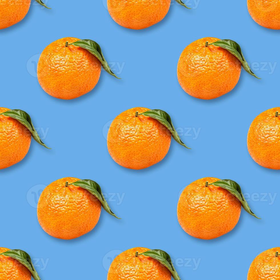 sömlös bakgrund från mogen mandariner foto