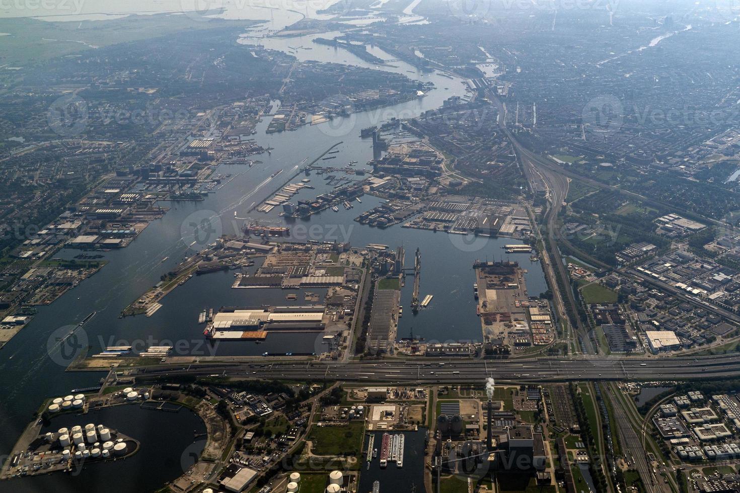 amsterdam hamn antenn se panorama foto