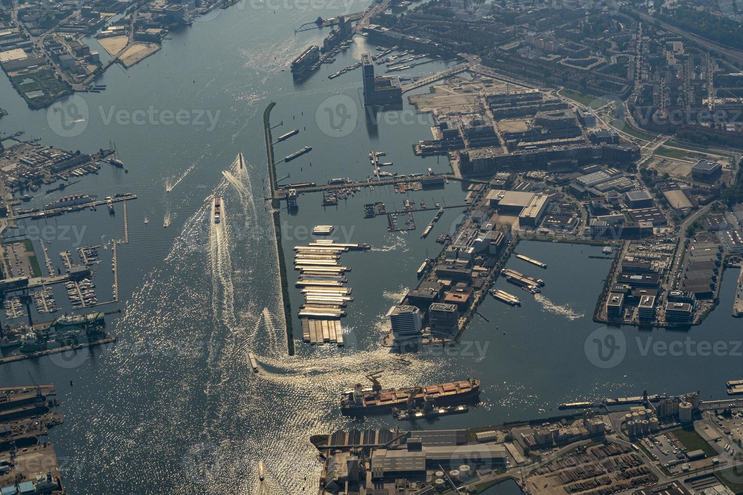 amsterdam hamn antenn se panorama foto