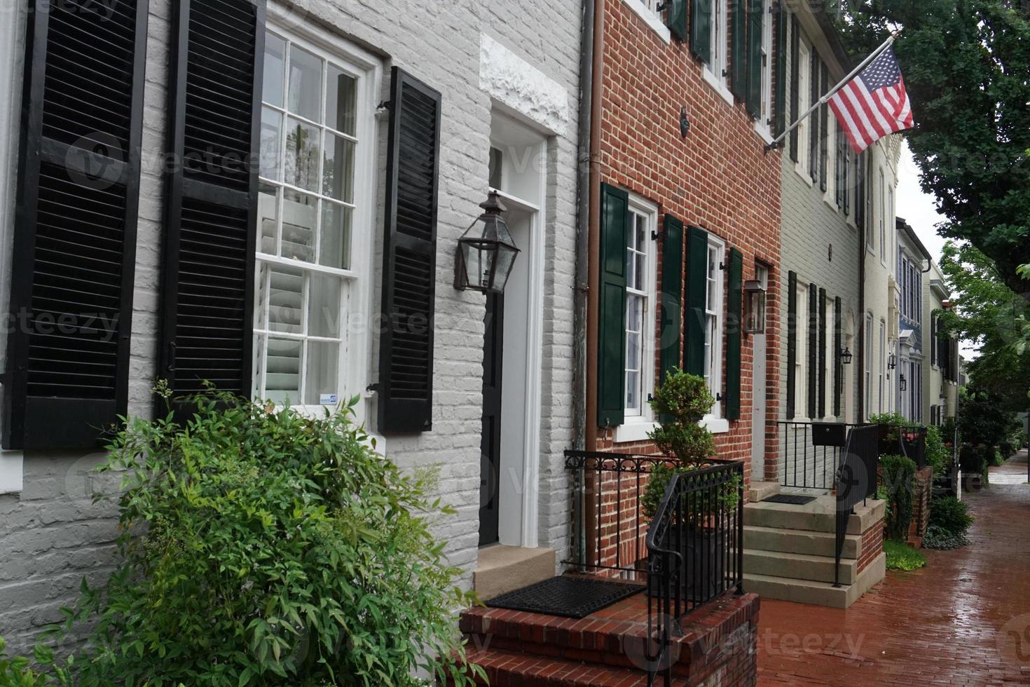 georgetown dc Washington hus under de regn foto