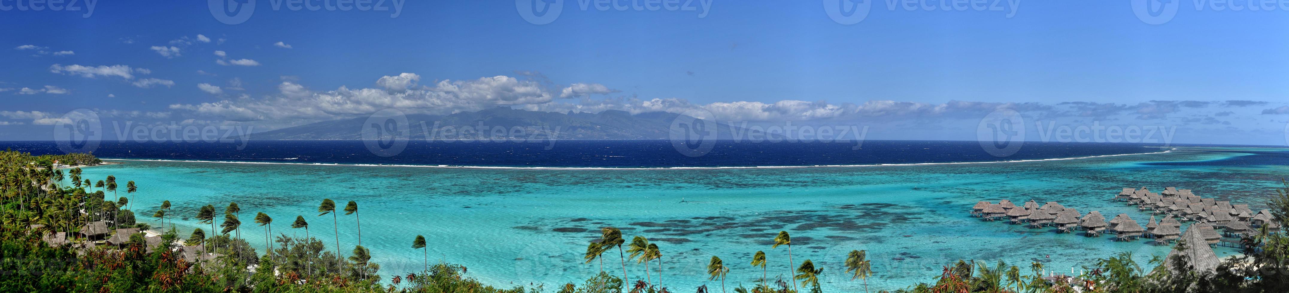 moorea lagun se på tahiti foto