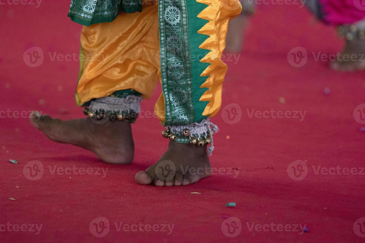 Indien traditionell dansa fot detalj foto