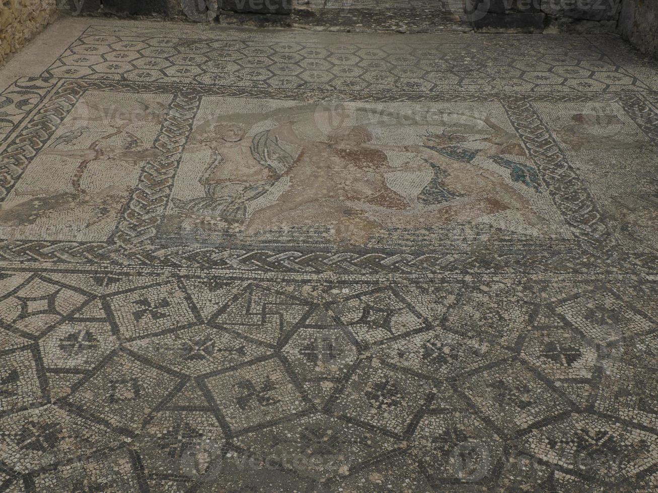 mosaik- i volubilis roman ruiner i marocko- bäst bevarade roman ruiner belägen mellan de kejserlig städer av fez och meknes foto