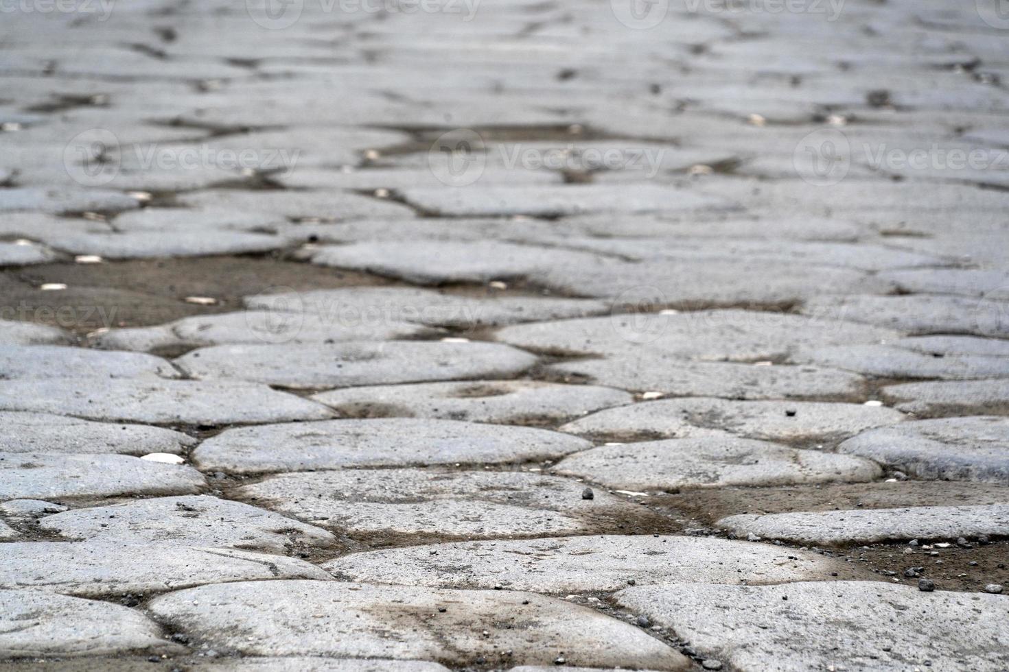 pompei ruiner roman väg gata fotgängare promenad foto