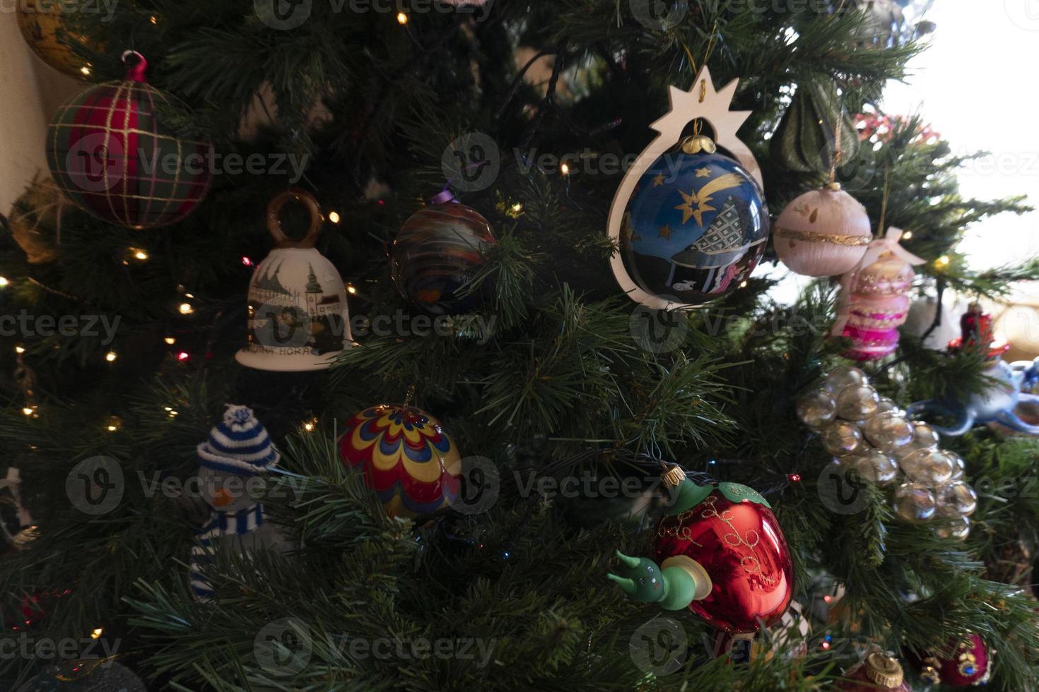 glas boll jul träd prydnad hög kvalitet hand målad foto