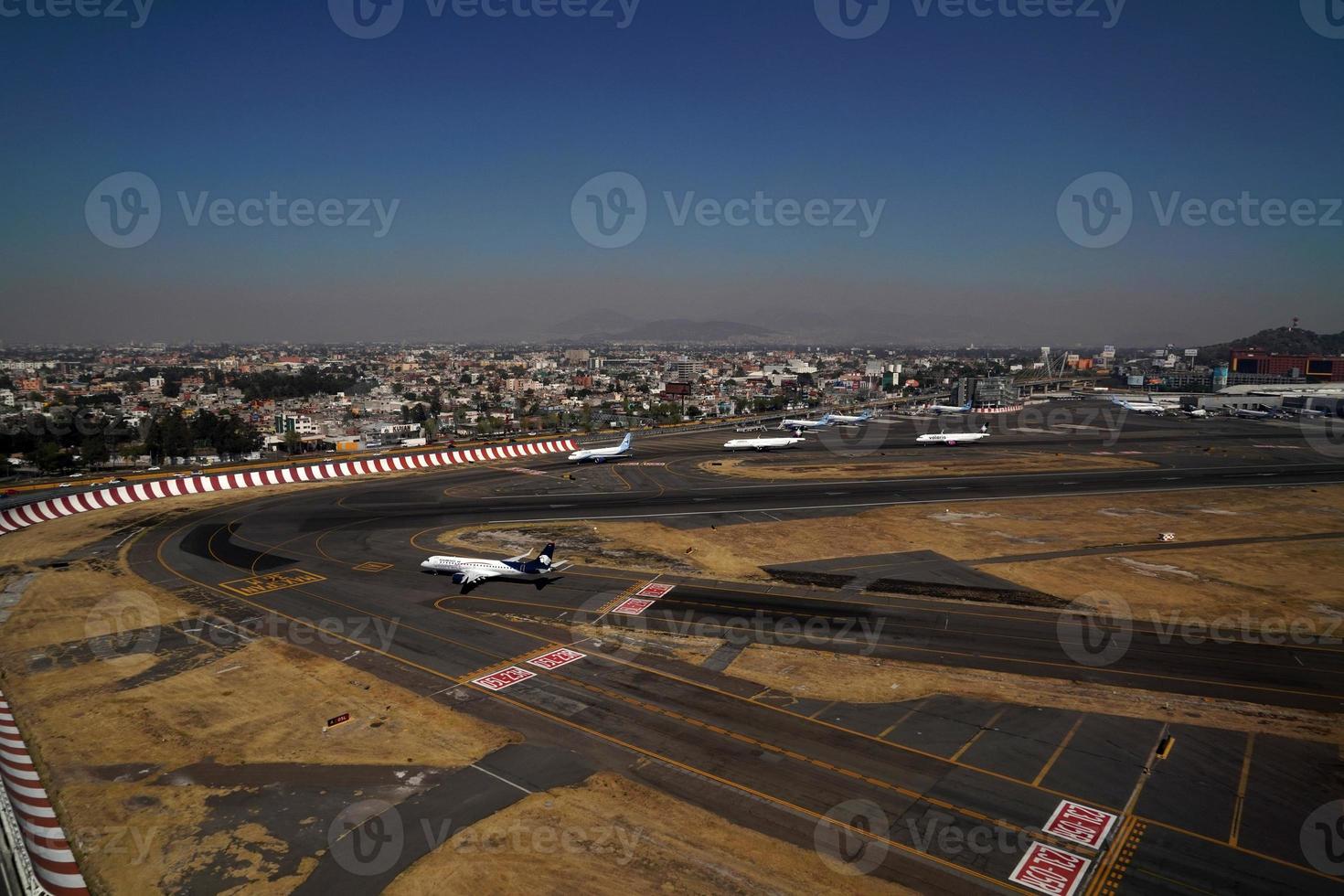 mexico stad, februari 3 2019 - mexico stad flygplats antenn se stadsbild panorama foto