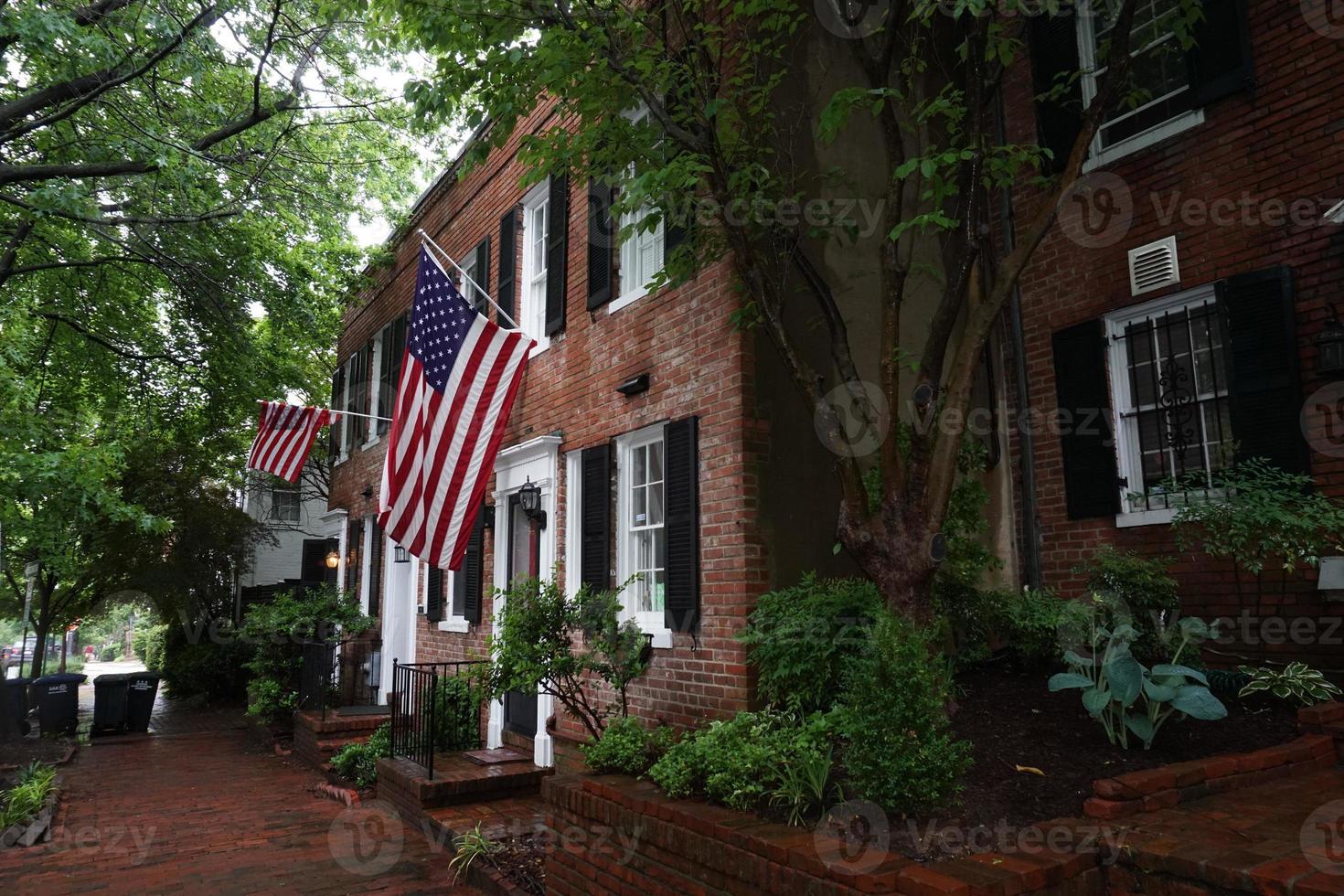 georgetown dc Washington hus under de regn foto