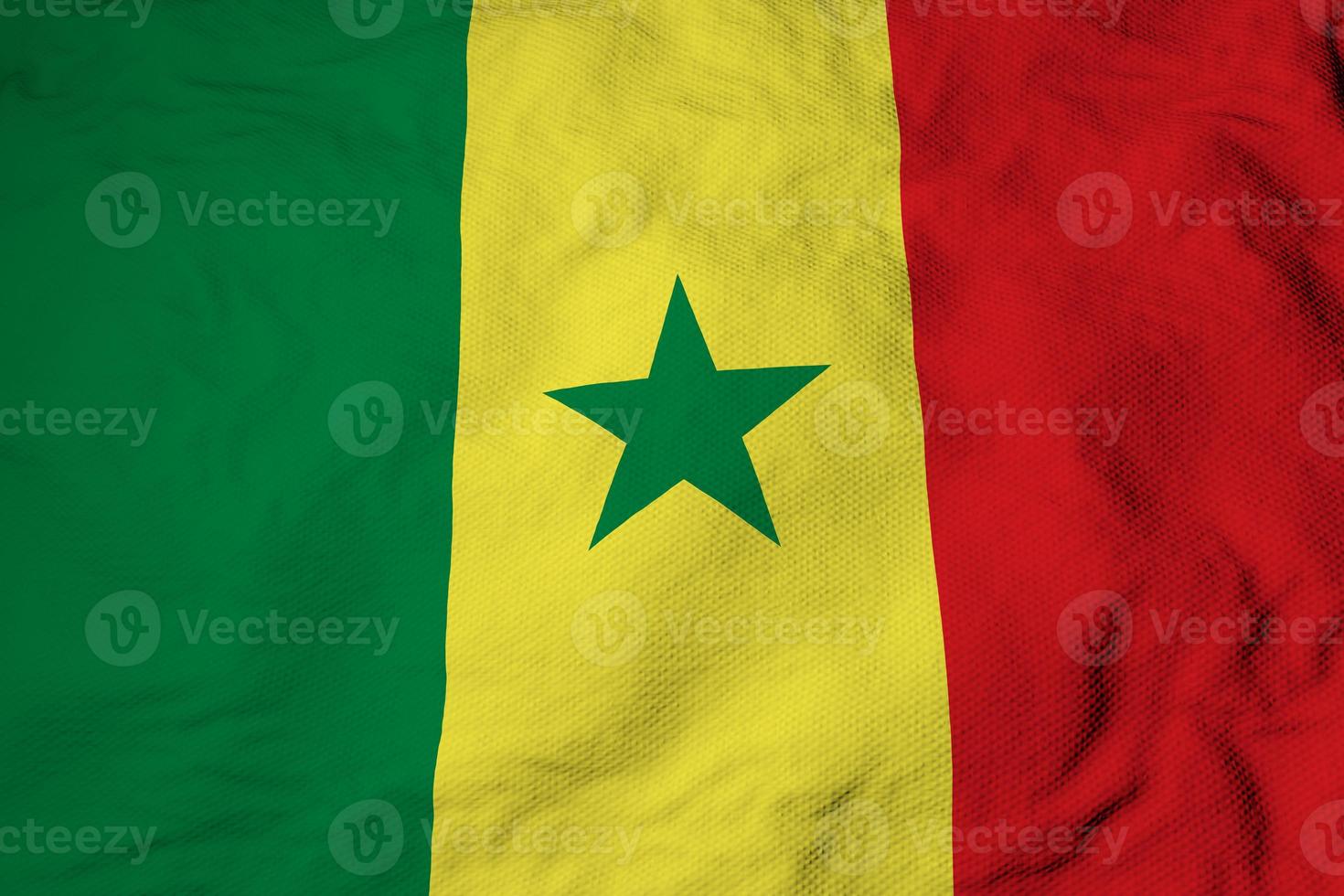 vinka flagga av senegal i 3d tolkning foto