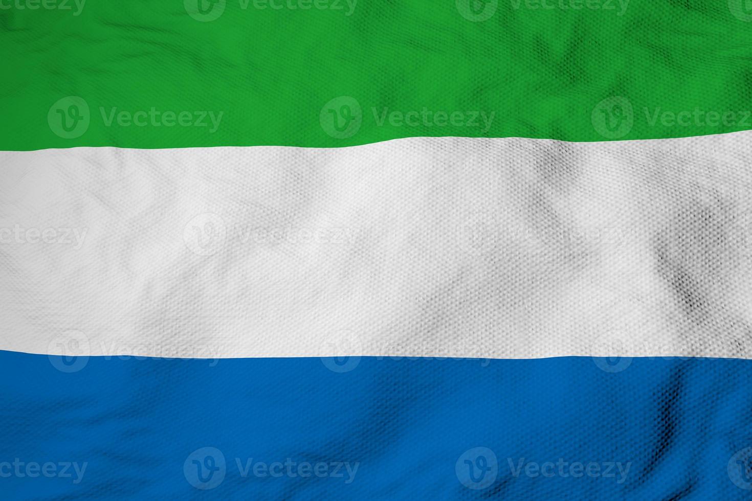 vinka flagga av sierra leone i 3d tolkning foto