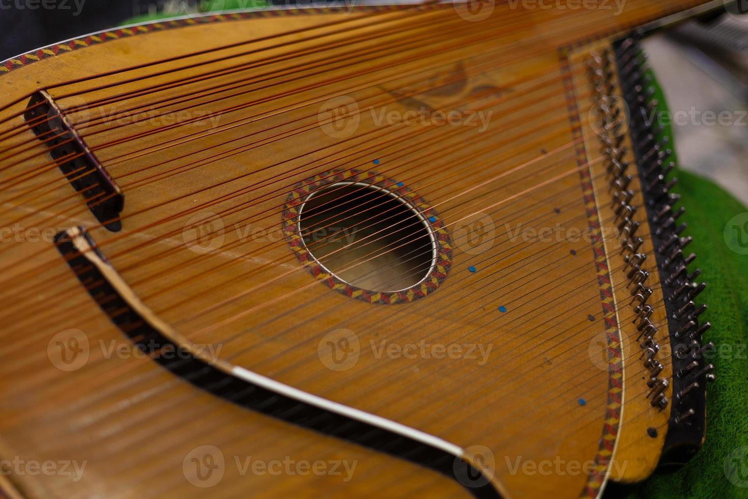 bandura stänga upp, ukrainska musikalisk instrument foto