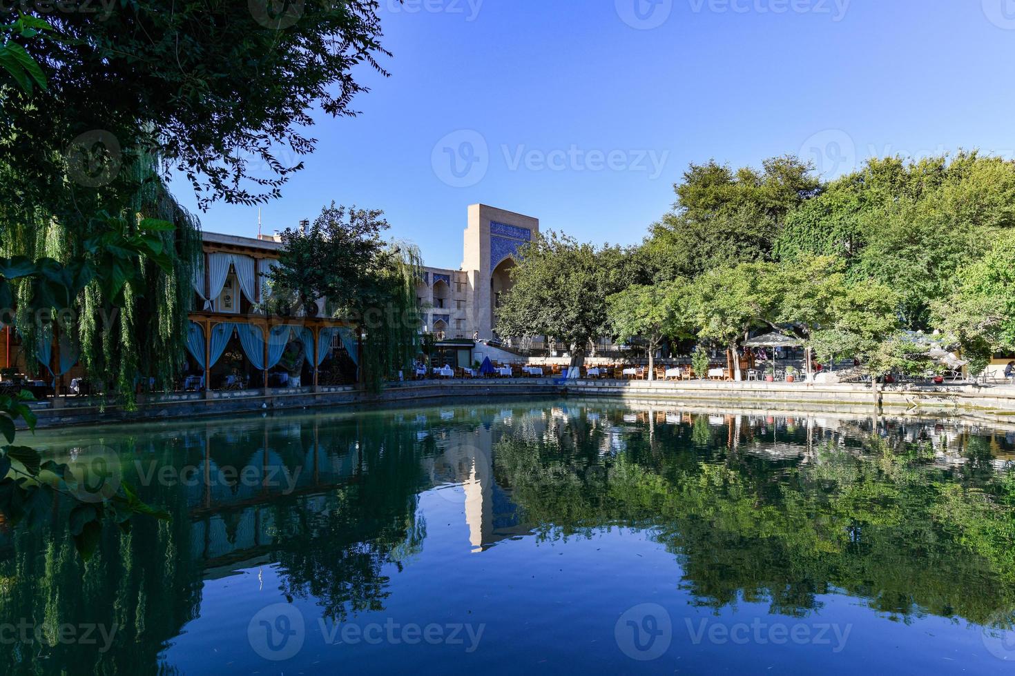 kukeldash madrasah arkitektonisk komplex lyabihauz i bukhara uzbekistan foto