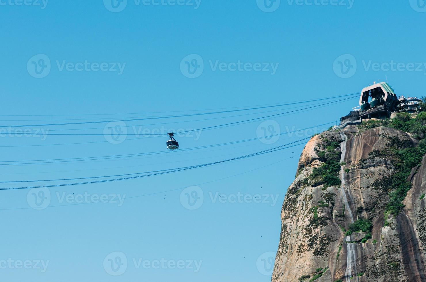 kabel- bilar på socker limpa berg i rio de Janeiro, Brasilien foto