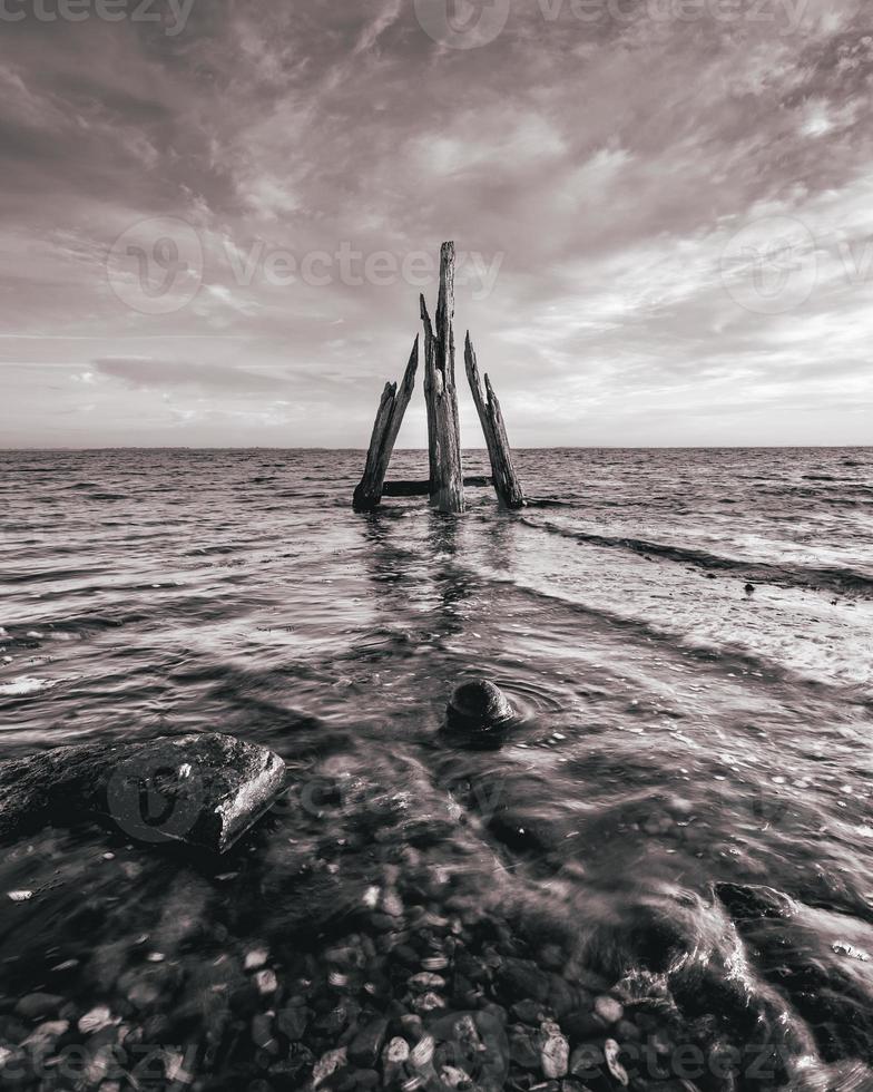 dykning plats i håla osse, Zeeland, de nederländerna. foto