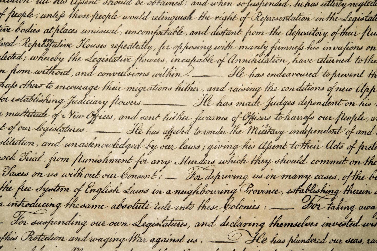 deklaration av oberoende 4:e juli 1776 stänga upp foto