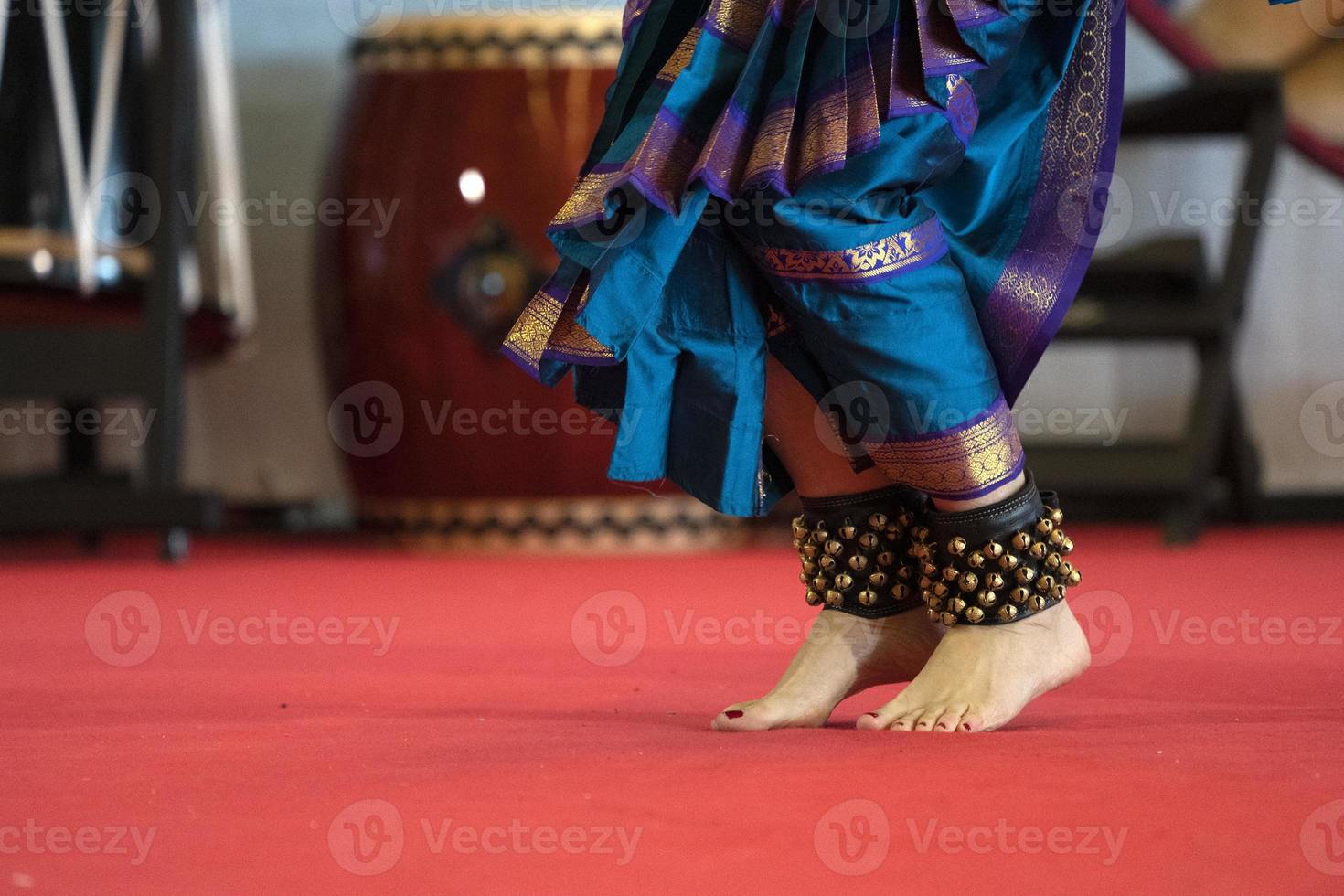 Indien traditionell dansa fot detalj foto