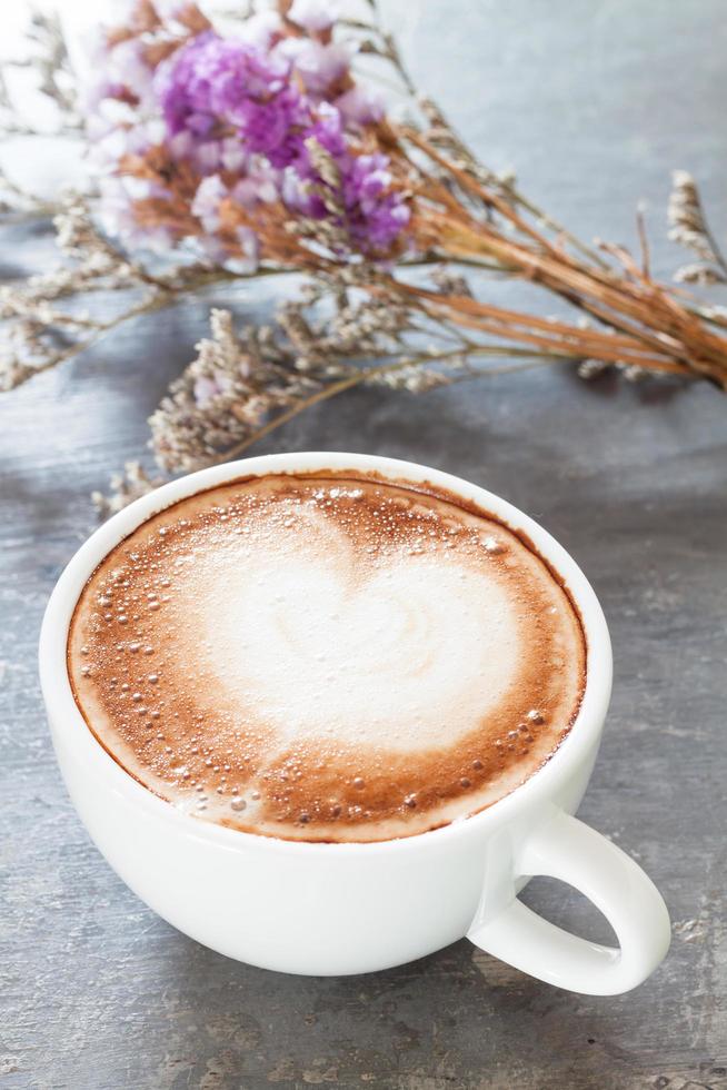 latte och bukett foto