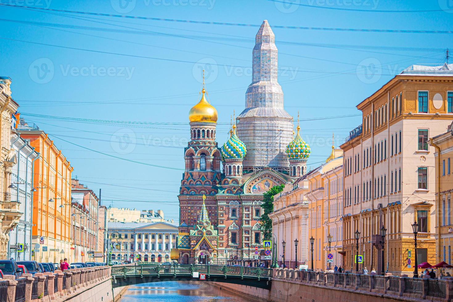 kyrka av de räddare på spillts blod eller katedral av de uppståndelse av Kristus. foto