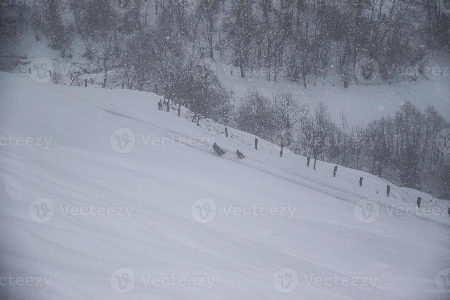 vinter- landskap i österrikiska alps foto