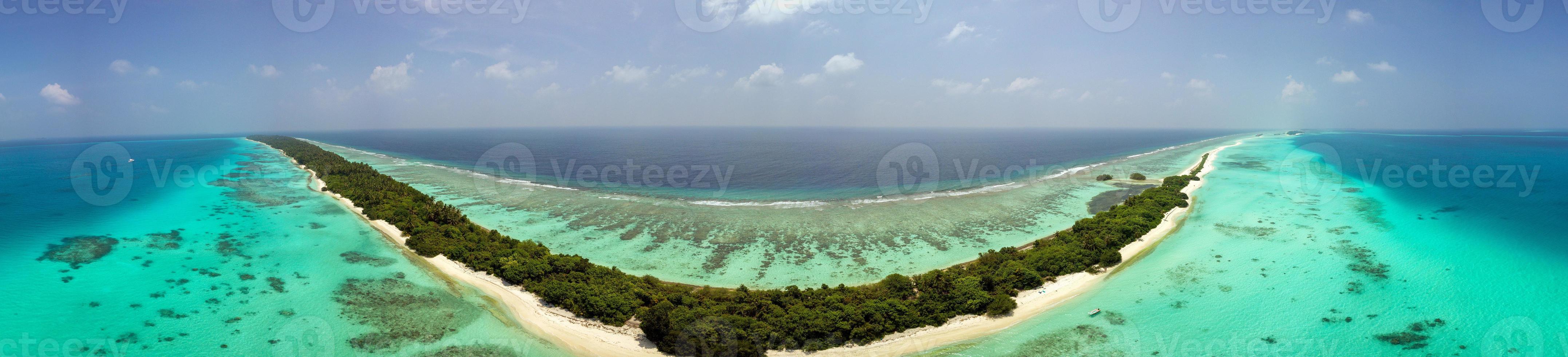 maldiverna antenn se panorama landskap foto